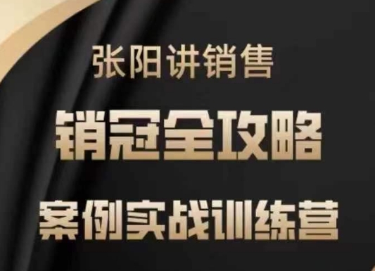 张阳讲销售实战训练营，​案例实战训练，销冠全攻略-铜乾网络