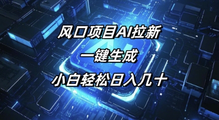 风口项目AI拉新，一键生成，小白轻松日入几十-铜乾网络