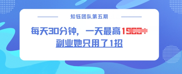 副业她只用了1招，每天30分钟，无脑二创，一天最高1.5k-铜乾网络