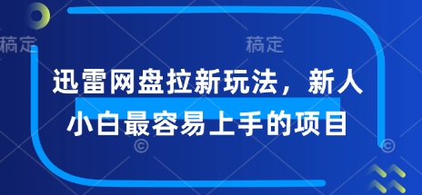 迅雷网盘拉新玩法，新人小白最容易上手的项目-铜乾网络