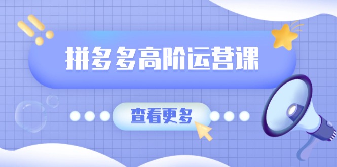 （14327期）拼多多高阶运营课：极致群爆款玩法，轻付费无尽复制，打造单品爆款之路-铜乾网络